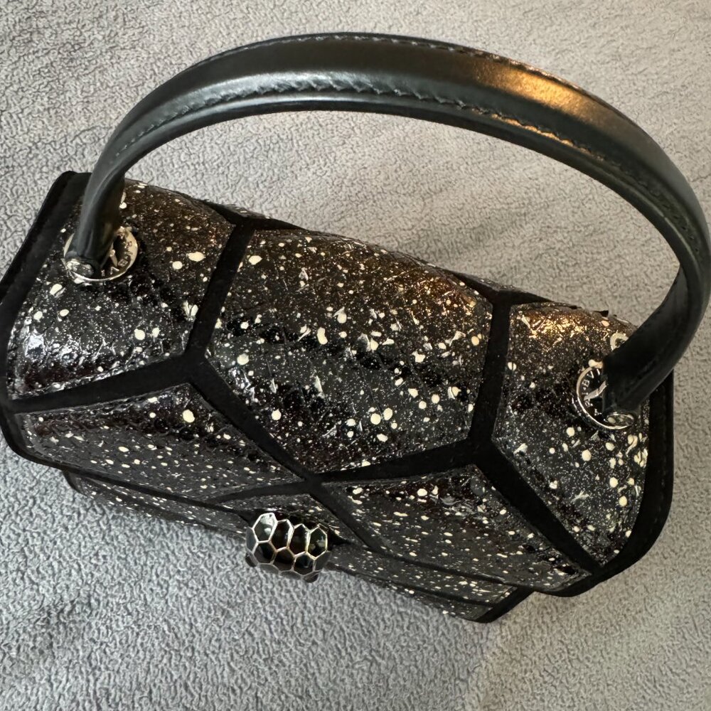 BVLGARI Serpenti Top-handle Bag - Black & White Snake - VERY RARE! - Picture 5 of 10